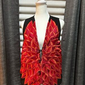 Vintage Hand-Embroidered Vibrant Vest